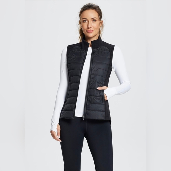 Baleaf Jackets & Blazers - Baleaf Women's Black Lightweight Warm Puffer Vest Lightweight L Like New!